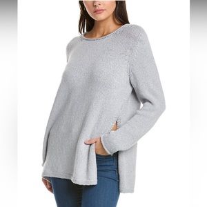 Eileen Fisher Ballet Neck Alpaca/Cotton Blend pullover